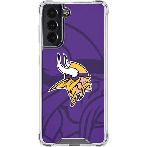 NFL Minnesota Vikings Double Vision Galaxy S22 Clear Case