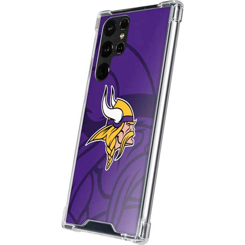 NFL Minnesota Vikings Double Vision Galaxy S22 Ultra Clear Case