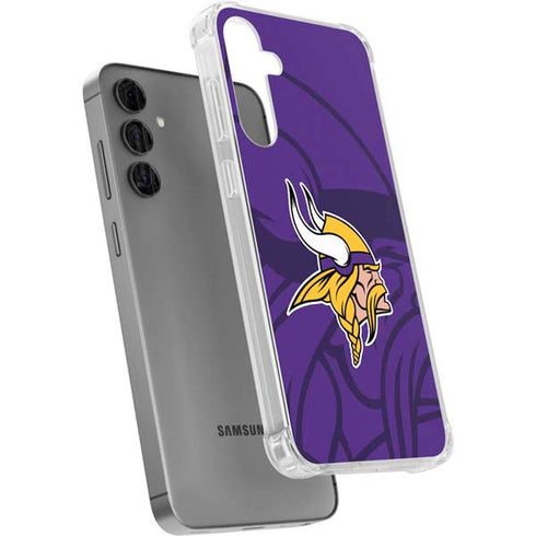 NFL Minnesota Vikings Double Vision Galaxy S24 Plus Clear Case