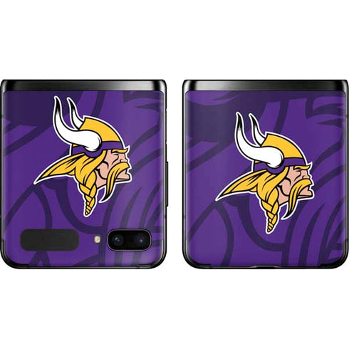 NFL Minnesota Vikings Double Vision Galaxy Z Flip Skin