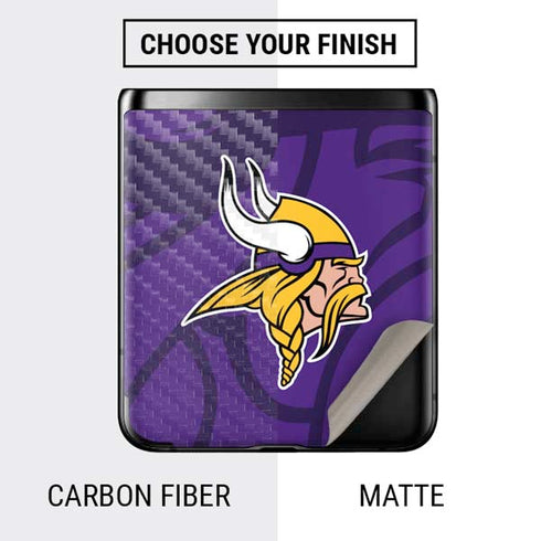 NFL Minnesota Vikings Double Vision Galaxy Z Flip Skin