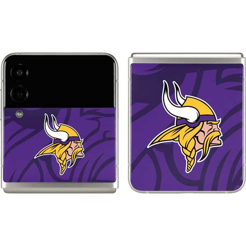 NFL Minnesota Vikings Double Vision Galaxy Z Flip3 5G Skin