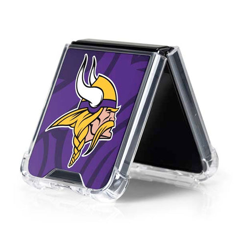NFL Minnesota Vikings Double Vision Galaxy Z Flip5 5G Clear Case