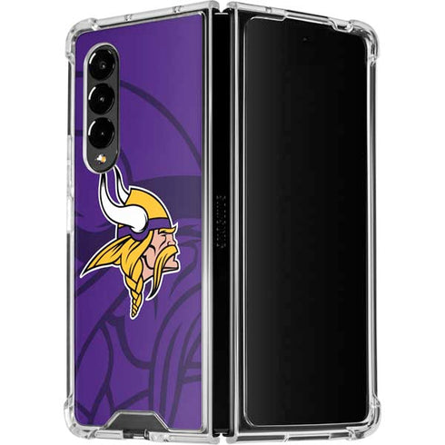 NFL Minnesota Vikings Double Vision Galaxy Z Fold4 5G Clear Case
