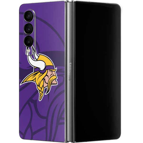 NFL Minnesota Vikings Double Vision Galaxy Z Fold4 5G Skin