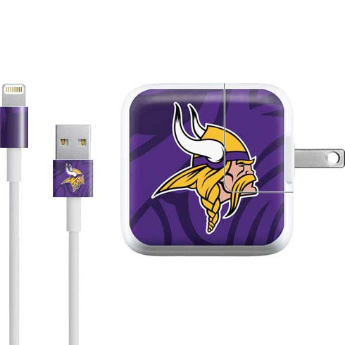 NFL Minnesota Vikings Double Vision iPad Charger (10W USB) Skin