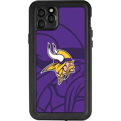 NFL Minnesota Vikings Double Vision iPhone 11 Pro Max Waterproof Case