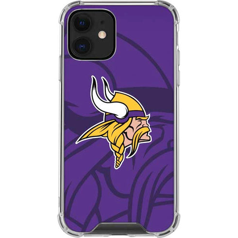 NFL Minnesota Vikings Double Vision iPhone 12 Clear Case