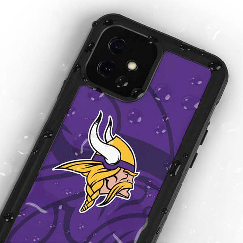 NFL Minnesota Vikings Double Vision iPhone 12 Mini Waterproof Case