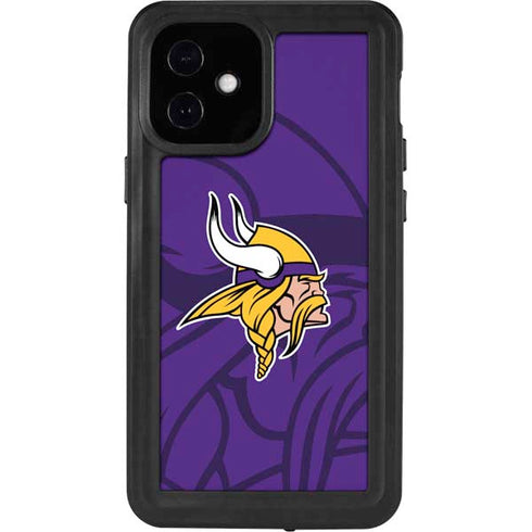 NFL Minnesota Vikings Double Vision iPhone 12 Mini Waterproof Case