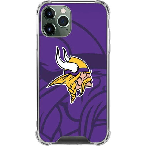 NFL Minnesota Vikings Double Vision iPhone 12 Pro Clear Case
