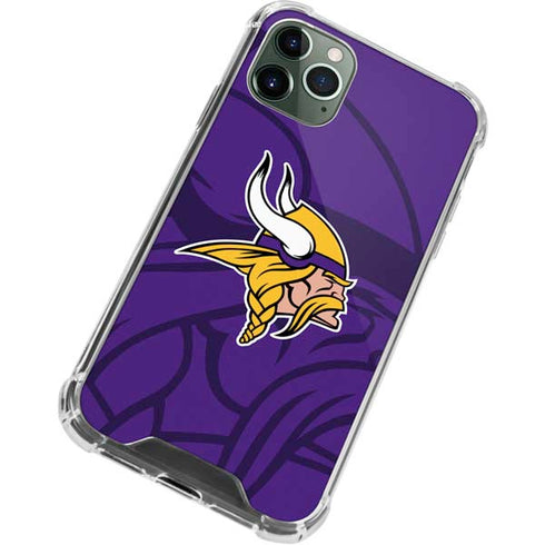 NFL Minnesota Vikings Double Vision iPhone 12 Pro Max Clear Case