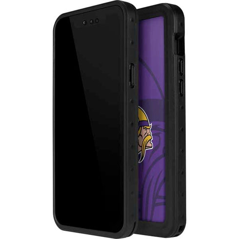 NFL Minnesota Vikings Double Vision iPhone 13 Mini Waterproof Case