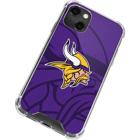NFL Minnesota Vikings Double Vision iPhone 15 Plus Clear Case