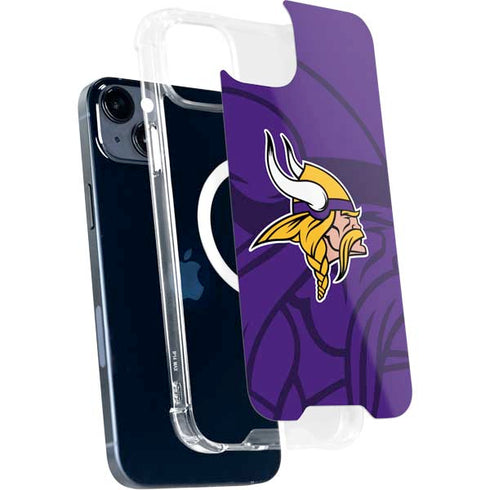 NFL Minnesota Vikings Double Vision iPhone 15 Plus MagSafe Case