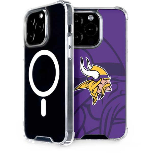 NFL Minnesota Vikings Double Vision iPhone 15 Pro MagSafe Case