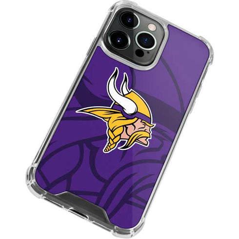NFL Minnesota Vikings Double Vision iPhone 15 Pro Max Clear Case