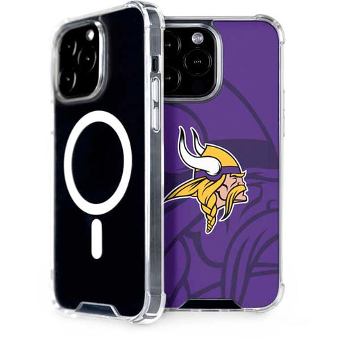 NFL Minnesota Vikings Double Vision iPhone 15 Pro Max MagSafe Case