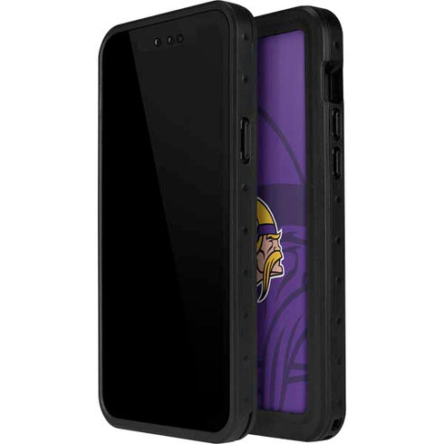 NFL Minnesota Vikings Double Vision iPhone 14 Pro Max Waterproof Case