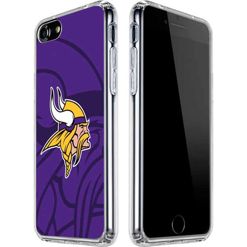 NFL Minnesota Vikings Double Vision iPhone SE (2nd & 3rd Gen) Clear Case