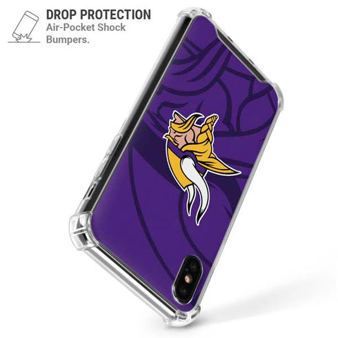 NFL Minnesota Vikings Double Vision iPhone X/XS Clear Case