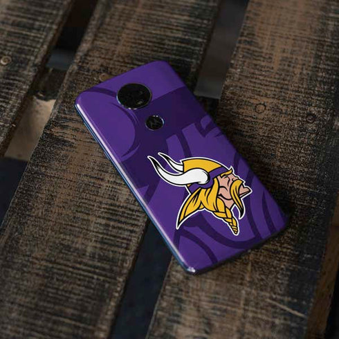 NFL Minnesota Vikings Double Vision Moto E5 Plus Skin