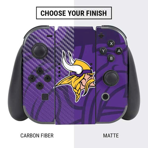 NFL Minnesota Vikings Double Vision Nintendo Switch Bundle Skin