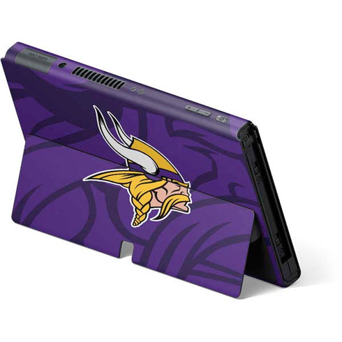 NFL Minnesota Vikings Double Vision Nintendo Switch OLED (2021) Skin