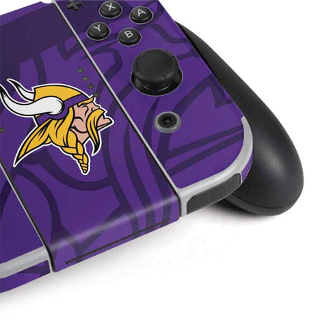 NFL Minnesota Vikings Double Vision Nintendo Switch OLED (2021) Skin
