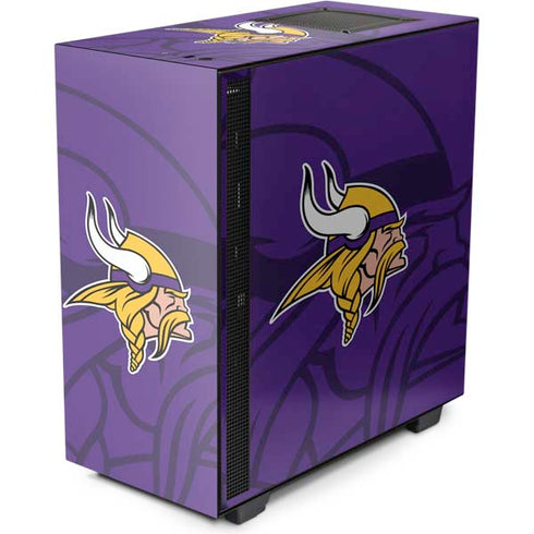 NFL Minnesota Vikings Double Vision NZXT H510 Compact ATX Mid-Tower Case Skin