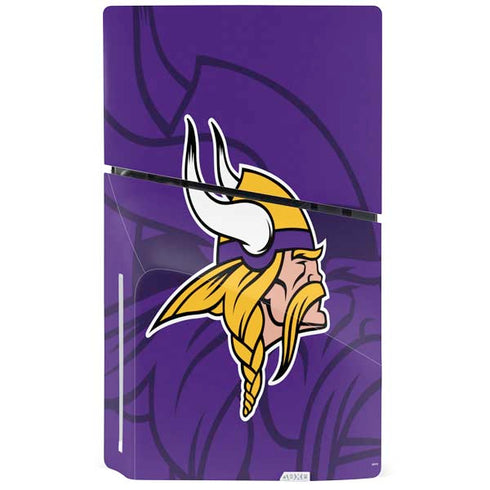 NFL Minnesota Vikings Double Vision PS5 Slim Disk Console Skin