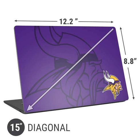 NFL Minnesota Vikings Double Vision Universal Laptop 15in (12.2 x 8.8in) Skin