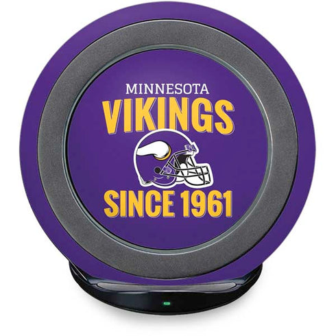 NFL Minnesota Vikings Helmet Fast Charge Wireless Charging Stand Skin
