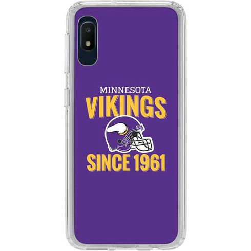 NFL Minnesota Vikings Helmet Galaxy A10e Clear Case