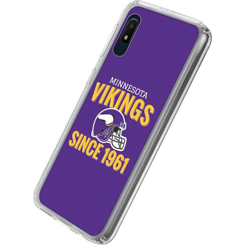 NFL Minnesota Vikings Helmet Galaxy A10e Clear Case