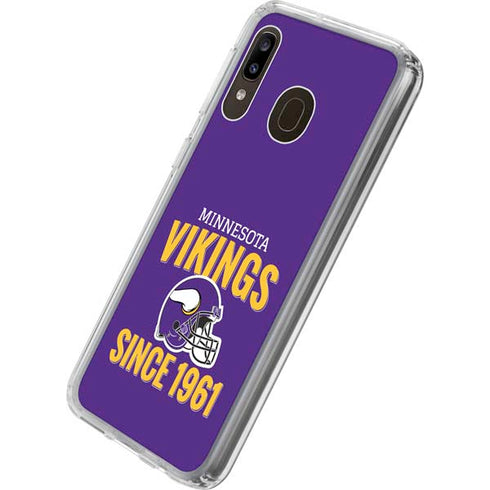 NFL Minnesota Vikings Helmet Galaxy A20 Clear Case