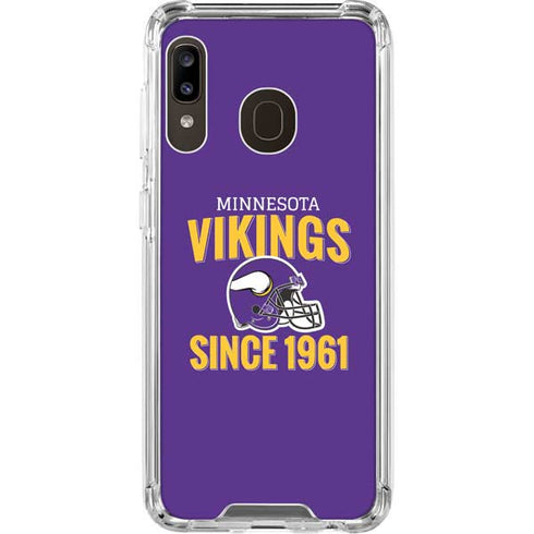 NFL Minnesota Vikings Helmet Galaxy A30 Clear Case