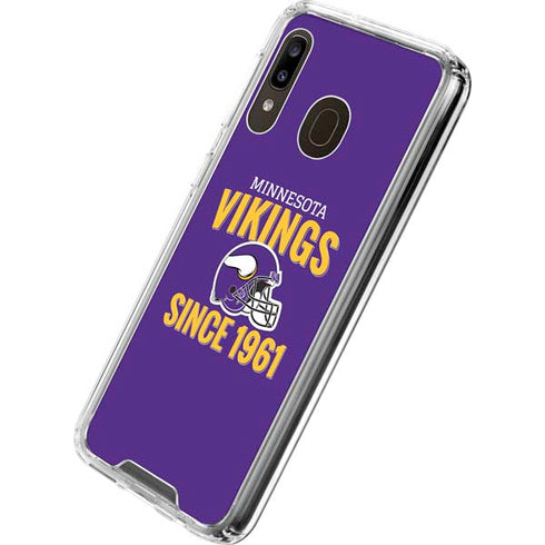 NFL Minnesota Vikings Helmet Galaxy A30 Clear Case