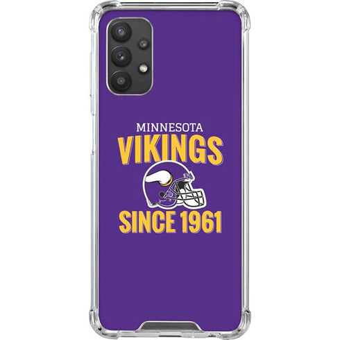 NFL Minnesota Vikings Helmet Galaxy A32 5G Clear Case