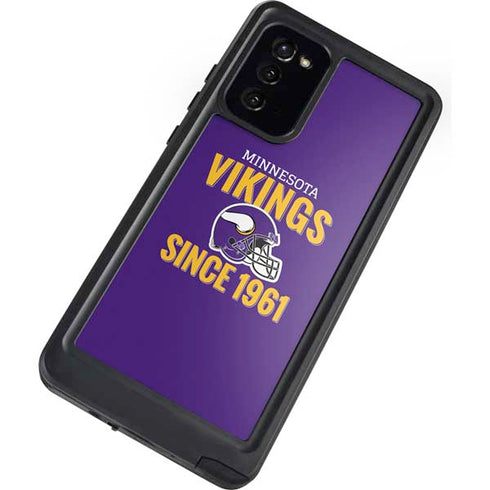 NFL Minnesota Vikings Helmet Galaxy Note20 5G Waterproof Case
