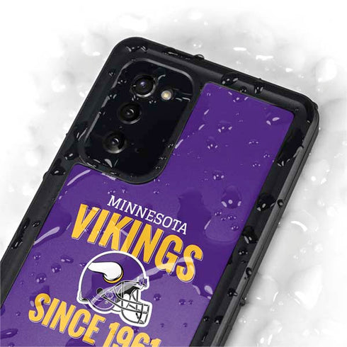 NFL Minnesota Vikings Helmet Galaxy Note20 5G Waterproof Case