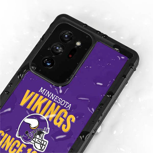 NFL Minnesota Vikings Helmet Galaxy Note20 Ultra 5G Waterproof Case