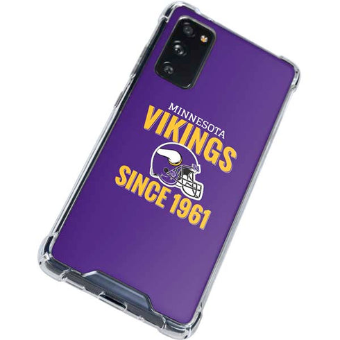 NFL Minnesota Vikings Helmet Galaxy S20 FE Clear Case