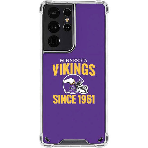 NFL Minnesota Vikings Helmet Galaxy S21 Ultra 5G Clear Case