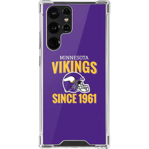 NFL Minnesota Vikings Helmet Galaxy S22 Ultra Clear Case