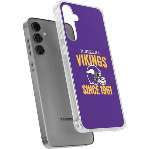 NFL Minnesota Vikings Helmet Galaxy S24 Plus Clear Case