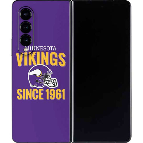 NFL Minnesota Vikings Helmet Galaxy Z Fold4 5G Skin