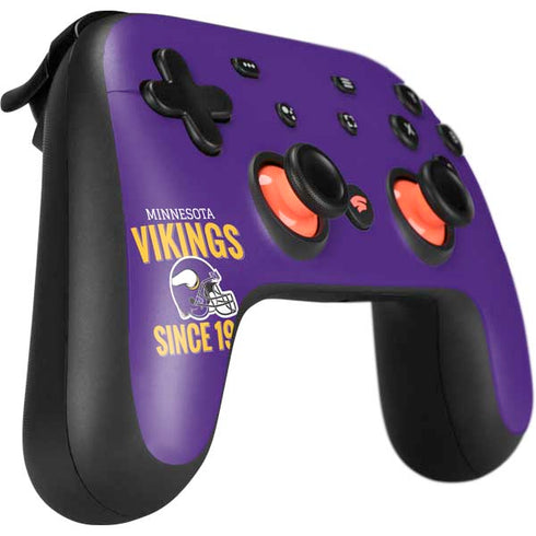 NFL Minnesota Vikings Helmet Google Stadia Controller Skin