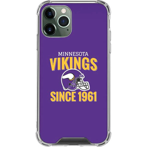 NFL Minnesota Vikings Helmet iPhone 11 Pro Max Clear Case