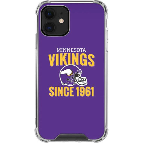 NFL Minnesota Vikings Helmet iPhone 12 Clear Case
